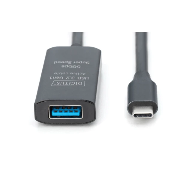 Кабель-удлинитель Digitus USB-C – USB-A активный USB 3.2 Gen1 5G (4016032497400)