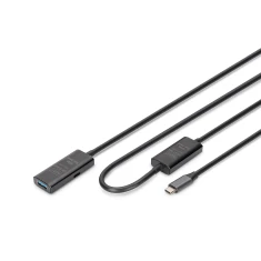 Кабель-удлинитель Digitus USB-C – USB-A активный USB 3.2 Gen1 5G (4016032497417)