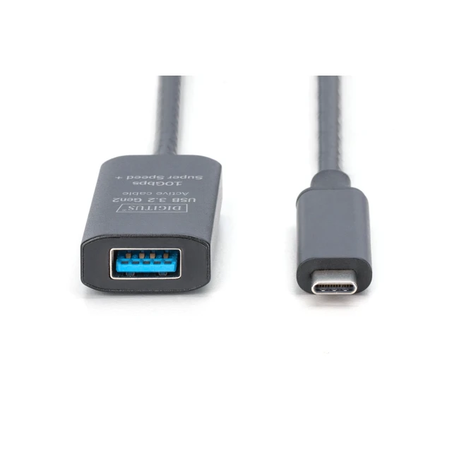 Кабель-подовжувач Digitus USB-C — USB-A 3.2 Gen2 10 Гбіт/с активний DA-73113 (4016032497431)
