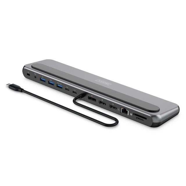 Док-станція Digitus USB-C 8K 12-портова (4016032502098)