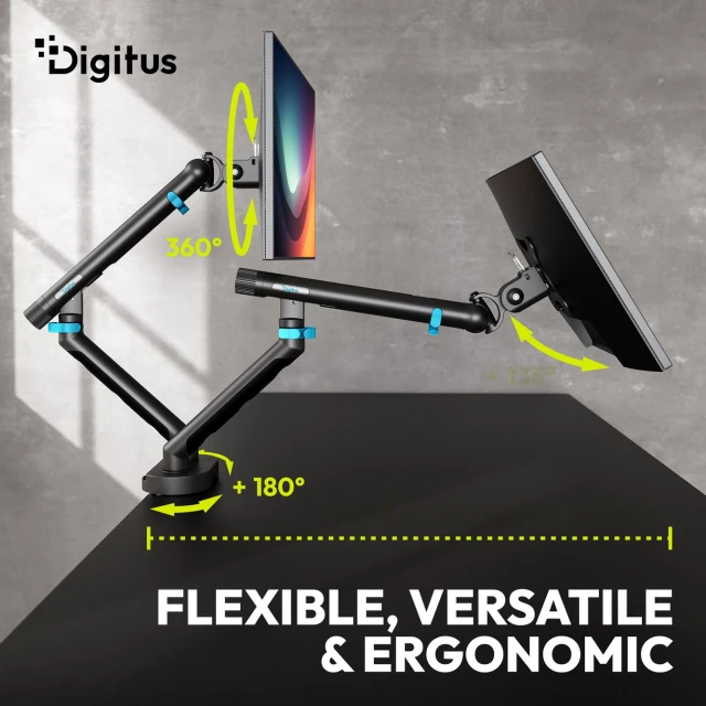 Кріплення для двох моніторів настільне Digitus 2x 35