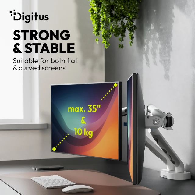 Кріплення для двох моніторів настільне Digitus 2x 35