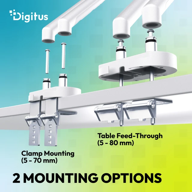 Кріплення для двох моніторів настільне Digitus 2x 35