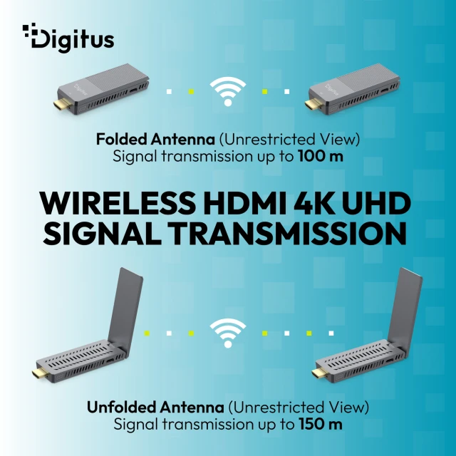 Бездротовий подовжувач Digitus HDMI DS-55359 4K 150 м (4016032507383)