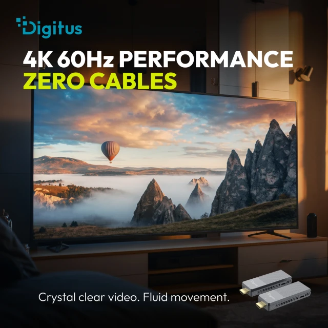 Бездротовий подовжувач Digitus HDMI DS-55359 4K 150 м (4016032507383)