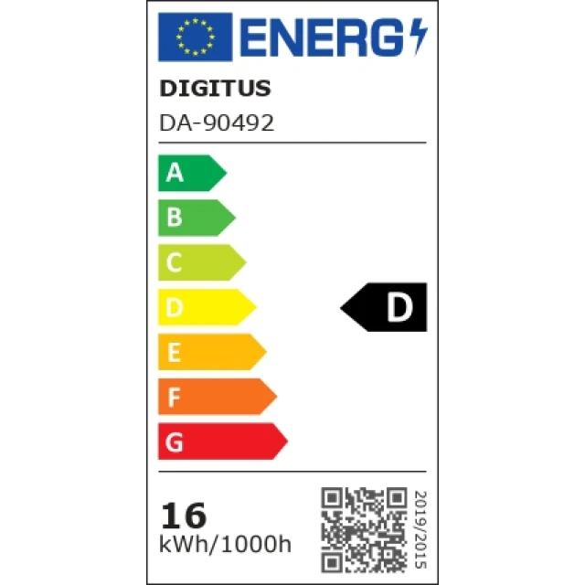 Настільна Digitus LED-лампа 80 см 2400 lm 16 Вт Black (4016032508380)