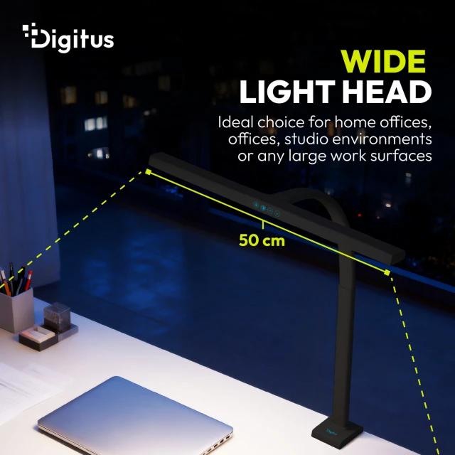 Настільна Digitus LED-лампа DA-90490 50 см 1025 lm 7 Вт Black (4016032508403)