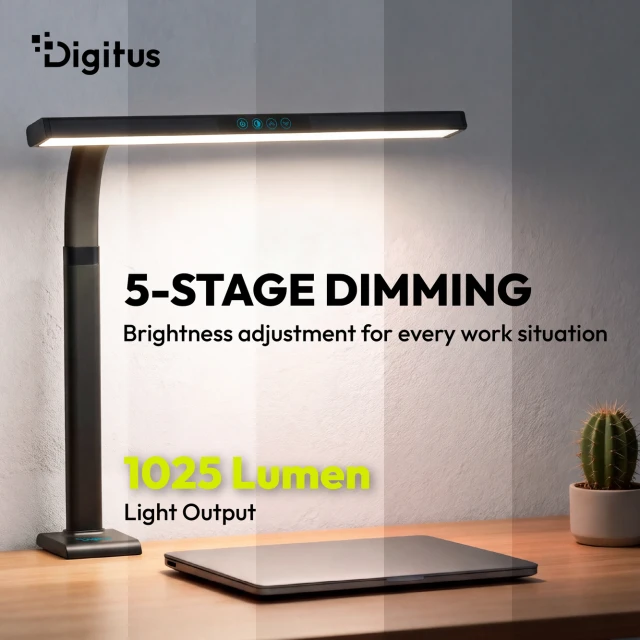 Настільна Digitus LED-лампа DA-90490 50 см 1025 lm 7 Вт Black (4016032508403)