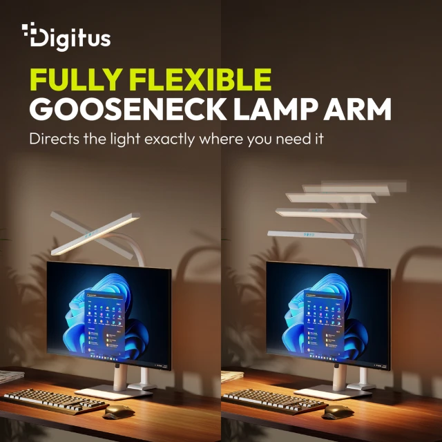 Настільна Digitus LED-лампа 50 см 1025 lm 7 Вт White (4016032508410)