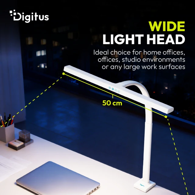 Настільна Digitus LED-лампа 50 см 1025 lm 7 Вт White (4016032508410)