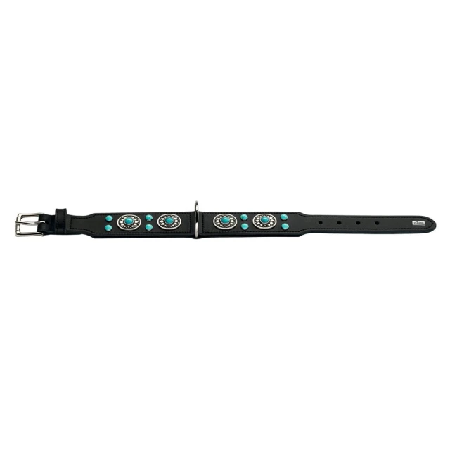 Нашийник для собак Hunter Sioux шкіряний 60 см Black (4016739416117)