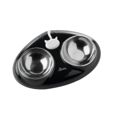 Миска подвійна для котів Hunter Moulins 2x150 мл Black (4016739651495)
