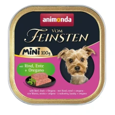 Влажный корм для собак Animonda Vom Feinsten Mini с говядиной, уткой и орегано 100 г (4017721823616)