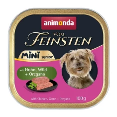 Влажный корм для собак Animonda пожилого возраста Vom Feinsten Mini Senior с курицей, олениной и орегано 100 г (4017721823692)