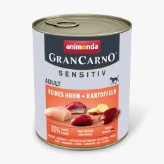 Вологий корм для собак Animonda GranCarno Sensitive з куркою та картоплею 800 г (4017721824194)
