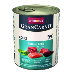 Влажный корм для собак Animonda GranCarno с лососем и шпинатом 800 г (4017721824811)