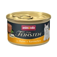 Паштет для котів Animonda Vom Feinsten з куркою та кроликом 85 г (4017721830300)