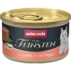 Вологий корм для котів Animonda Vom Feinsten з лососем і птицею 85 г (4017721830324)