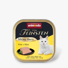Вологий корм для котів Animonda Vom Feinsten Mild Menue з індичкою та сиром 100 г (4017721830508)