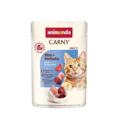 Вологий корм для котів Animonda Carny Adult з яловичиною та цесаркою 85 г (4017721830829)