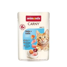 Вологий корм для котів Animonda Carny Adult з куркою та лососем 85 г (4017721830867)