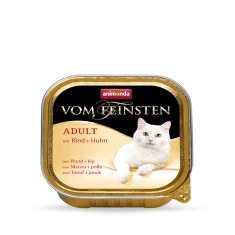 Вологий корм для котів Animonda Vom Feinsten Adult з яловичиною і куркою 100 г (4017721832083)