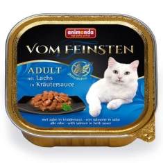 Влажный корм для кошек Animonda Vom Feinsten Adult с лососем в травяном соусе 100 г (4017721833615)