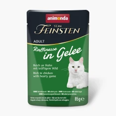 Вологий корм для котів Animonda Vom Feinsten Raffinesse з куркою та дичиною 85 г (4017721834018)