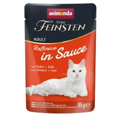 Вологий корм для котів Animonda Vom Feinsten Raffinesse в соусі з куркою та телятиною 85 г (4017721834087)