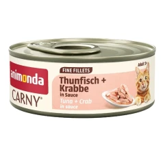 Вологий корм для котів Animonda Carny Fine Fillet in Sauce з тунцем та крабом 60 г (4017721835749)