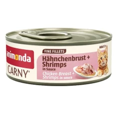 Вологий корм для котів Animonda Carny Fine Fillet in Sauce з куркою та креветками 60 г (4017721835770)