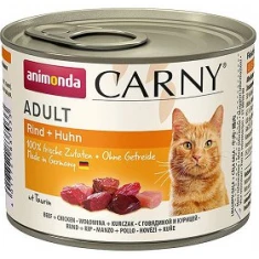 Влажный корм для котов Animonda Carny Adult с говядиной и курицей 200 г (4017721837033)