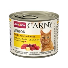 Вологий корм для котів Animonda Carny Senior з яловичиною, куркою та сиром 200 г (4017721837101)
