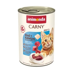 Вологий корм для котів Animonda Carny Adult з яловичиною, тріскою та петрушкою 400 г (4017721837170)