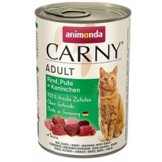 Влажный корм для кошек Animonda Carny Adult с говядиной индейкой и кроликом 400 г (4017721837255)