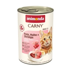 Вологий корм для котів Animonda Carny Adult з індичкою, куркою, креветками 400 г (4017721837408)