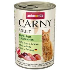 Вологий корм для котів Animonda Carny Adult з куркою, індичкою, кроликом 400 г (4017721837422)