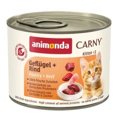 Влажный корм для котят Animonda Carny Kitten с птицей и говядиной 200 г (4017721839648)