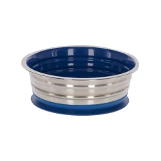 Миска з нержавіючої сталі протиковзка Kerbl 950 мл Blue (4018653992050)