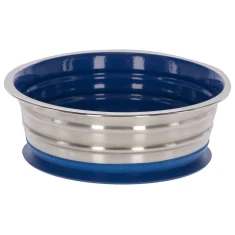 Миска з нержавіючої сталі протиковзка Kerbl 2850 мл Blue (4018653992074)