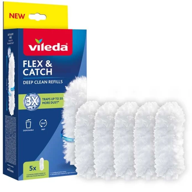 Змінні блоки для щітки для пилу Vileda Flex&Catch 5 шт (4023103252509)