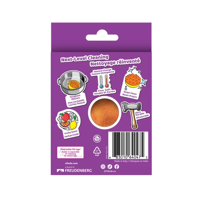 Губка Vileda Punch Mocny Orange (4023103266247)