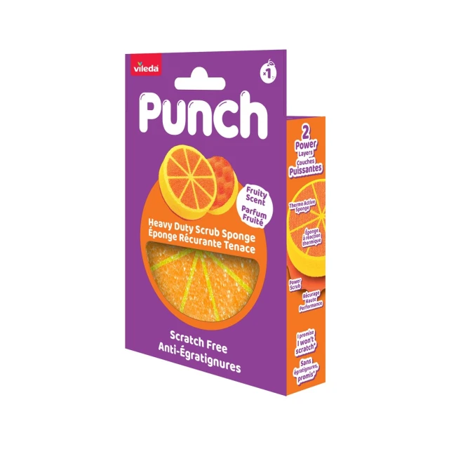 Губка Vileda Punch Mocny Orange (4023103266247)