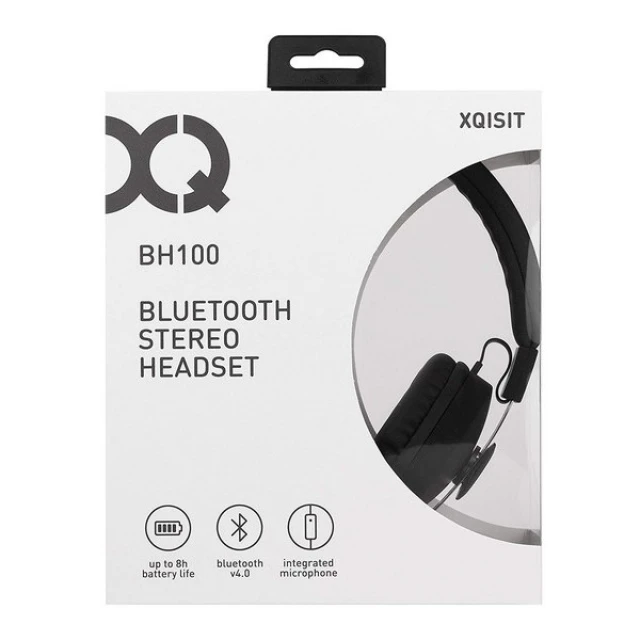 Наушники Xqisit BH100 Stereo Bluetooth Black (4029948025520)