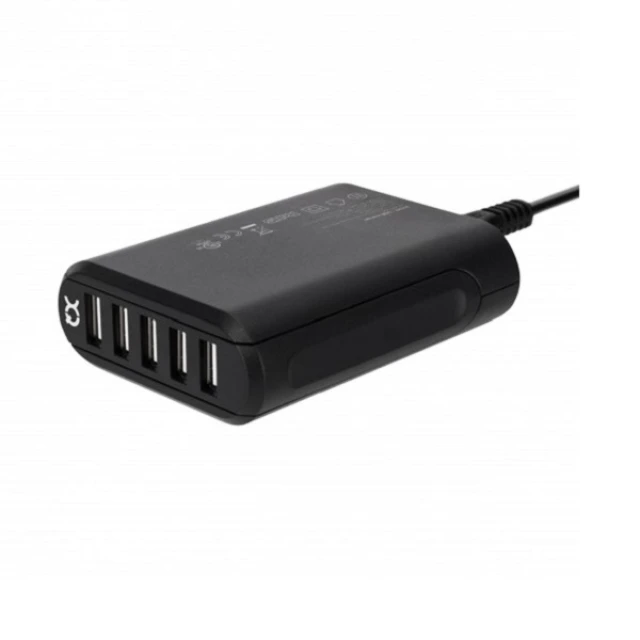 Зарядний пристрій Xqisit 8A 5xUSB Black (29977)