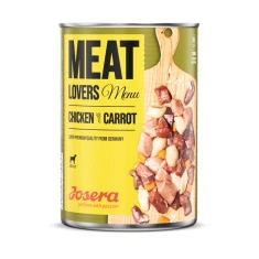 Вологий корм для собак Josera Meat Lovers Menu з куркою та морквою 400 г (4032254762430)