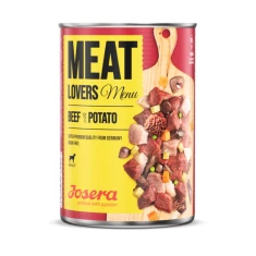 Вологий корм для собак Josera Meat Lovers Menu з яловичиною та картоплею 800 г (4032254762553)