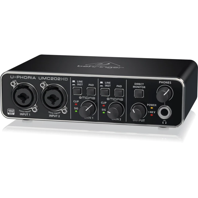 Аудіоінтерфейс Behringer UMC202HD USB (4033653130615)