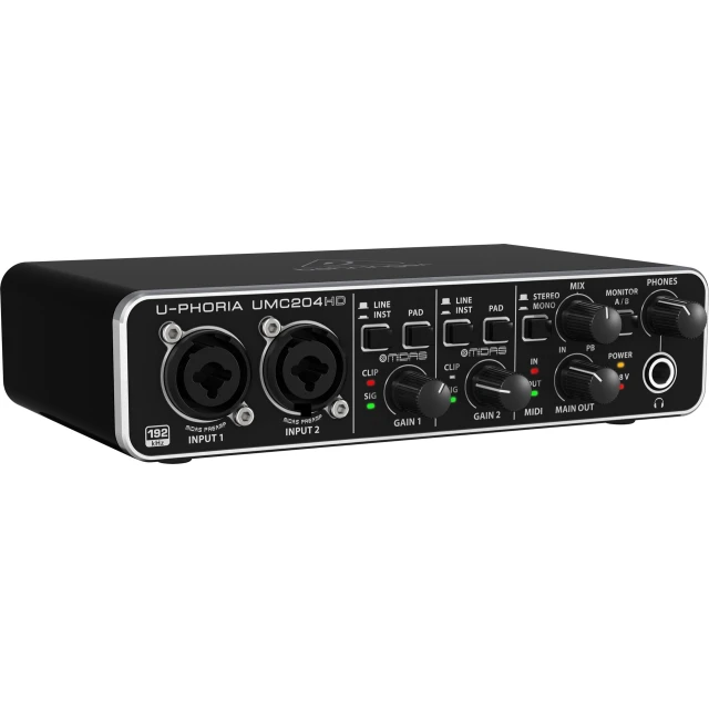 Аудіоінтерфейс Behringer UMC204HD USB (4033653130622)