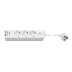 Удлинитель Goobay 41264 3 гнезда с выключателем и USB (4040849412646)